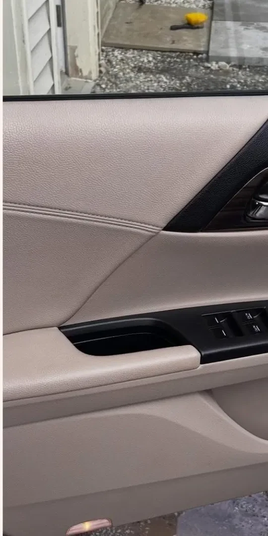 Leather door panel detailing after
