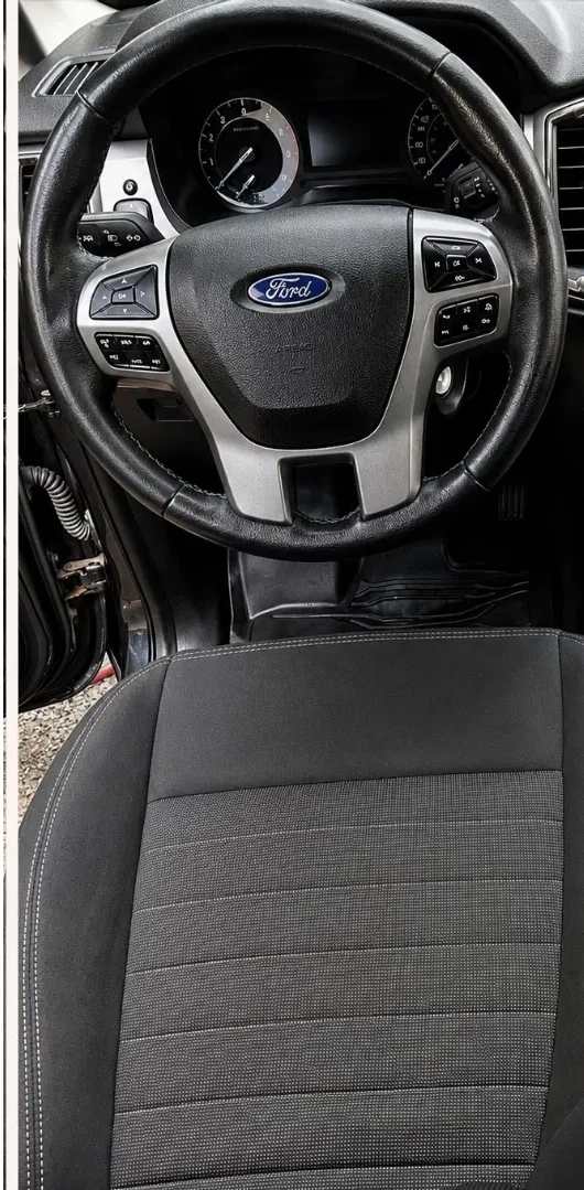 Ford steering wheel and seat before and after detailing after
